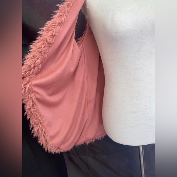 Pink salmon furry vest by ‘Neon Soul’ - Picture 4 of 5